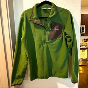 Green Columbia Omni Wick Half Zip Pullover